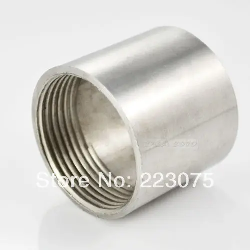 

Free shipping 1/4" Female x 1/4" Female SS304 Stainless Steel threaded Pipe Fitting NPT 10pcs/lot