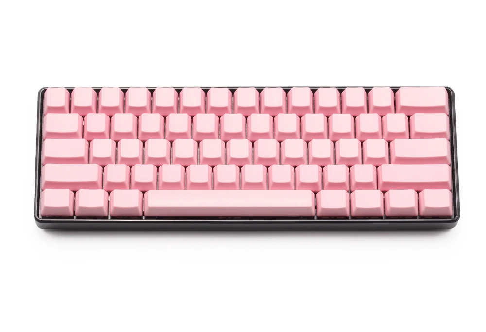 Пустой Розовый keycap толстые PBT ANSI OEM 61 Ключи для DZ60 GH60 cherry mx механическая клавиатура