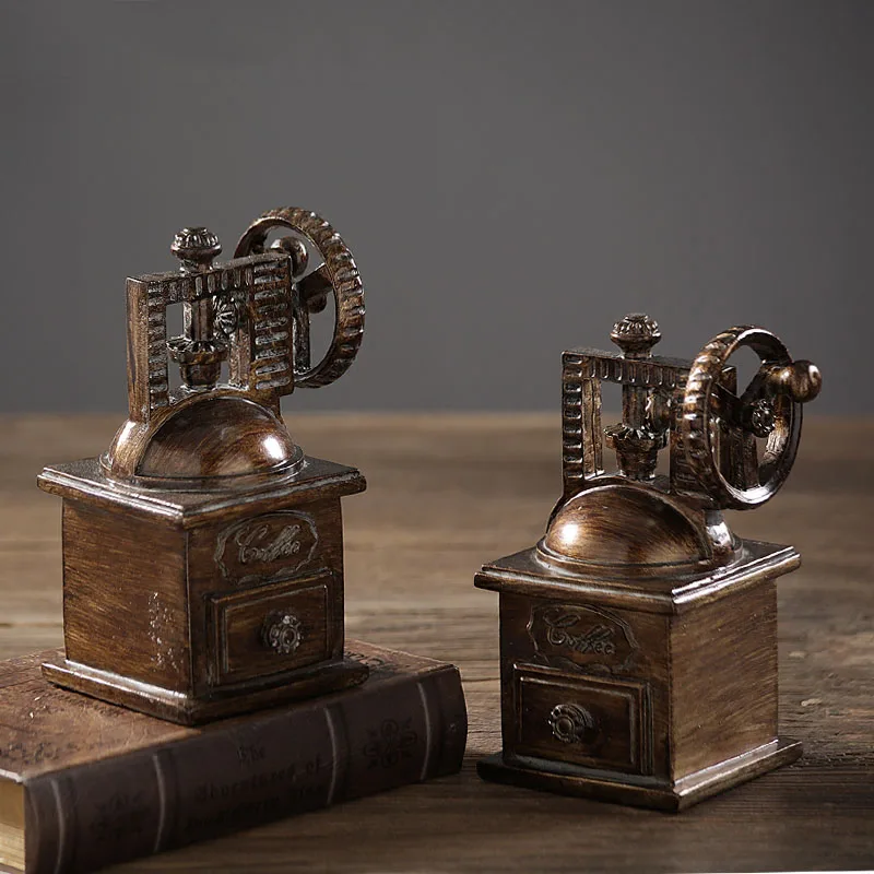 آلة القهوة الأمريكية ريترو الراتنج خزانة دراسة الديكور ديكور غرفة الديكور الشمالي نموذج فيلا الناعمة على مكتب