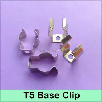 

1000 Pcs/lot Tube Light T5 Clip For Fluorescent lamp T5 Base Holder Metal Clips Connector Bases