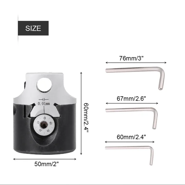 2 Inch 50mm Milling Holder F1 Type Boring Head 12mm Lathe Boring Bar Holder For MT2 MT3 R8 Shank Lathes Tools