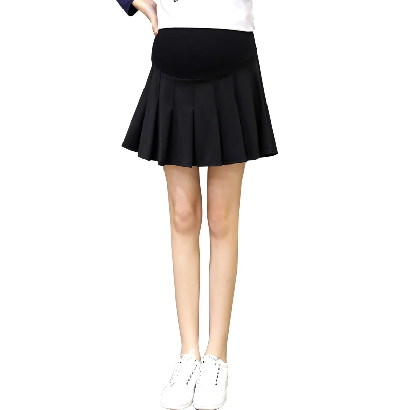 Spring pregnant women skirt spring and summer pregnant women short skirt outside wearing wide pleated A word fluffy shorts