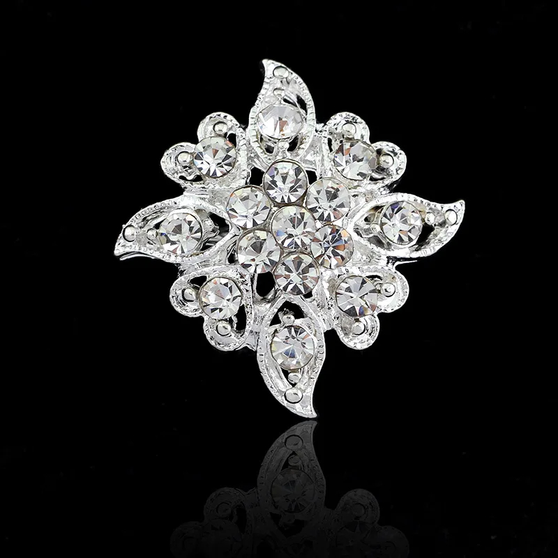

High Quality 2019 New Flower Brooches For Women Rhinestones Crystal Brooch Pins Dropshipping Gift