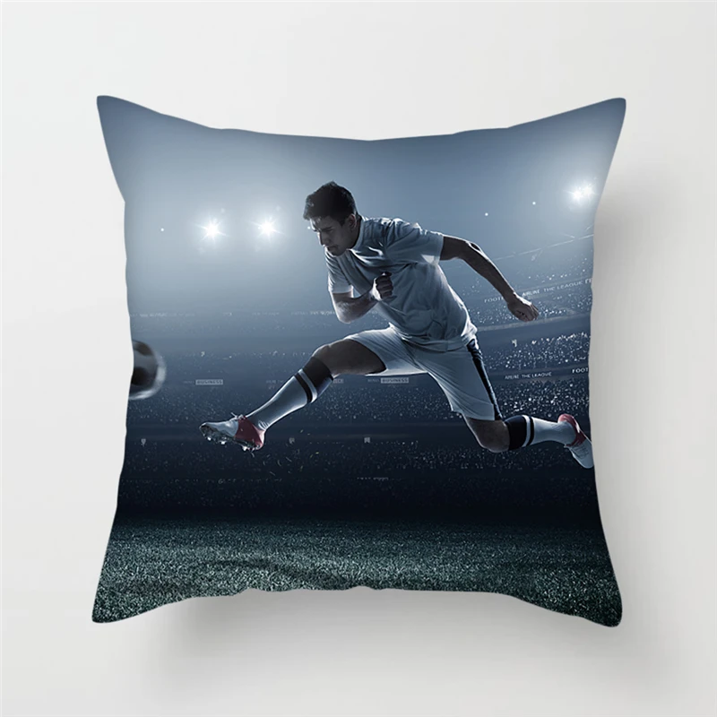 

Fuwatacchi Sports Print Cushion Cover Soccer Ball Star Printed Pillow Cover Decorative Pillows Cojines Decorativos Para Sof