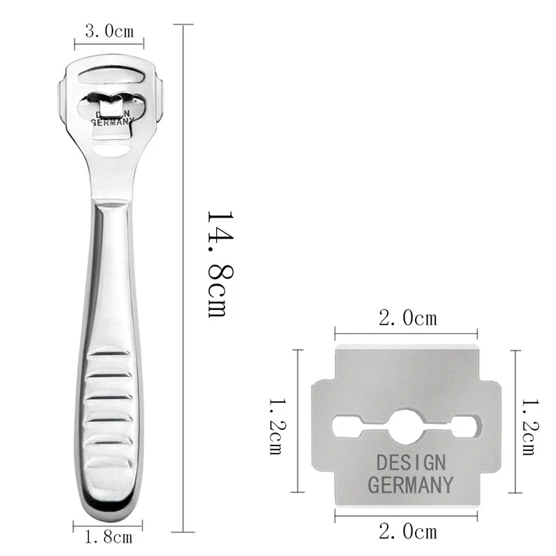 Удаление мозолей жесткое удаление ороговевшей кожи машина из нержавеющей стали педикюрный инструмент Набор Уход за ногами омертвевшая Кожа Резак бритва