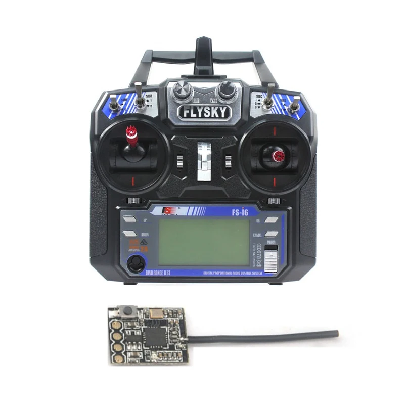 Flysky FS-i6 6CH 2 4G AFHDS 2A ЖК-передатчик радиосистема с ресивером для Mini FPV Racer Aerial RC Aircraft