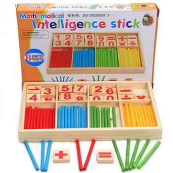 

Wooden children count rod kindergarten mathematics teaching Arithmetic toys Early Learning Educational toys for Children