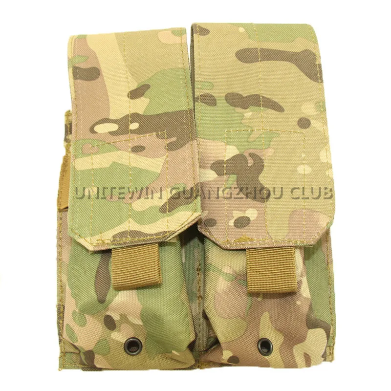 Тактическая Сумка MOLLE PALS Double Stack Rifle Magazine Mag Top Flap черный цвет