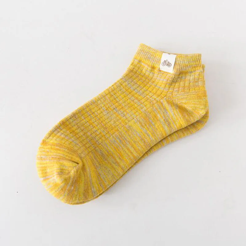 5 пар Для мужчин; хлопковые носки Повседневное носки до лодыжки для Для мужчин однотонные яркие вязать дизайн мужские носки Дышащие Модные Весенне-летние носки
