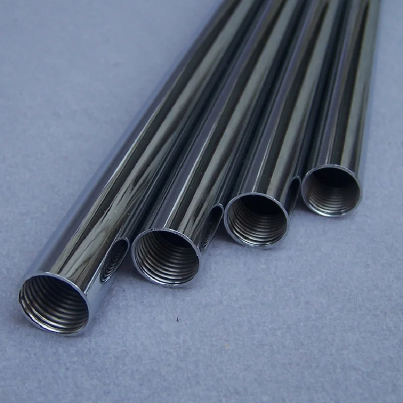 2pieces/lot dia. 25mm female thread+electroplated metal hollow tube