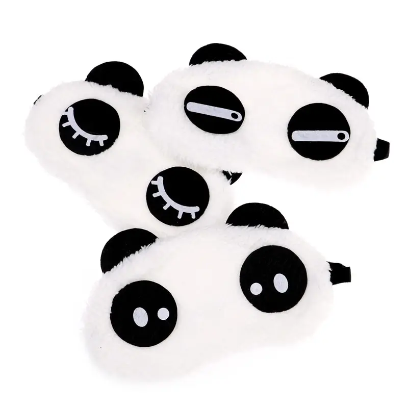 1PC Lovely Face White Panda Eye Mask Eyeshade Shading Sleep Cotton Goggles Eye Mask Sleep Mask Eye Cover Health Care