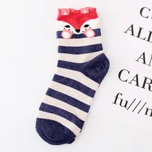 JAYCOSIN Для женщин зимние хлопковые носки противоскользящие Повседневное Забавный Печать мультфильм Форма мягкий Средний женское платье для официальных приемов носки April26 P30