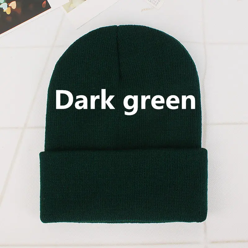 DIY design Accepts One Winter Beanie 24 Colors Hats Printing Your Own Logo Customized Fashion Warm Cap Unisex Elasticity Knit