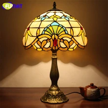 Настольная лампа FUMAT с витражным стеклом, креативный стеклянный абажур, лампа для гостиной, бара отеля, Декор, светильник, светильники, барокко, настольные лампы