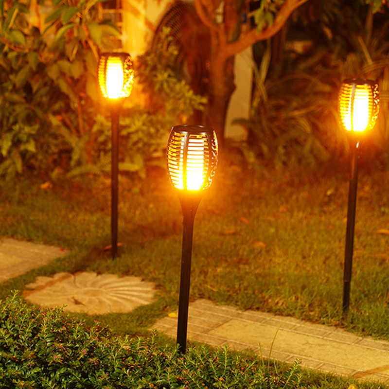 Solar Tiki Torch Lights Led Garden Waterproof Outdoor Courtyard Solar Tiki Torch Lights Led Garden