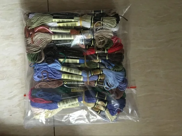 

oneroom Embroidery Thread Hand Cross Stitch Floss Sewing Skeins Craft Polyester similar DMC yarn Threads Abrasion-Resistant