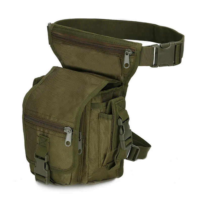 Военная тактическая поясная сумка, сумка для ног, водонепроницаемая сумка для езды на бедрах, многофункциональная спортивная сумка для охоты - Цвет: Green