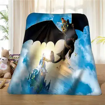 

Custom how_to_train_your_dragon_ (1) Blanket Soft Fleece DIY Your Picture Decoration Bedroom Sofa Multi Size#928-01-59