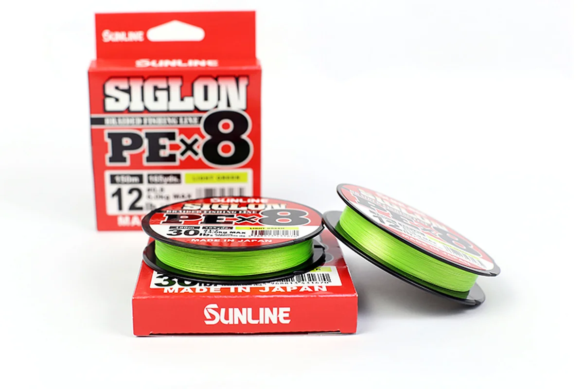 Sunline Siglon PEx8 150 м зеленый/оранжевый цвет плетеная леска 165 ярдов