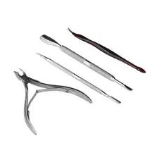 Нержавеющая сталь ногтей кутикулы Ложка Толкатель для удаления кусачки Набор для стрижки красоты девушка Прямая поставка 10,9