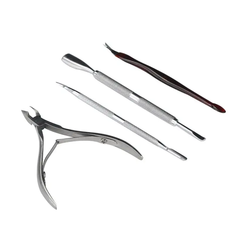 

Stainless Steel Nail Cuticle Spoon Pusher Remover Cutter Nipper Clipper Cut Set Beauty Girl 2017 Dropship 10.9