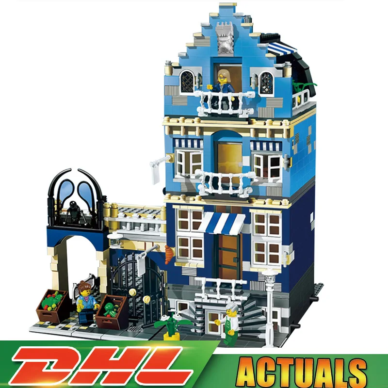 

DHL Lepin 15007 Factory City Street European Market Model Building Block Set Bricks Kits DIY Compatible Legoinglys 10190