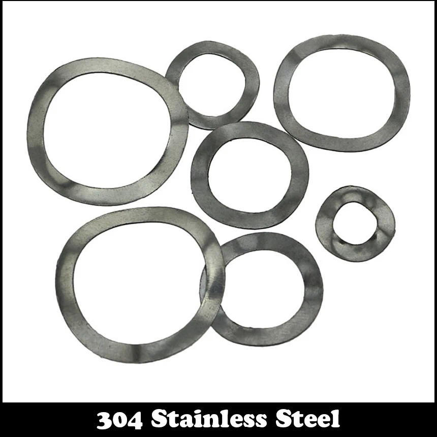 

20pcs M16 M16*21*0.3 M16x21x0.3 (ID*OD*Thickness) DIN137B 304 Stainless Steel 304SS Curved Lock Washers Wave Spring Washer