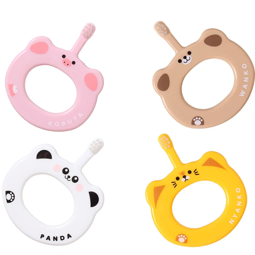 

2019 Latest Lovely Shape Baby's Toothbrush Food Grade Silicone Children's Deciduous Brushes Useful Soft Teethers Kids Toys New