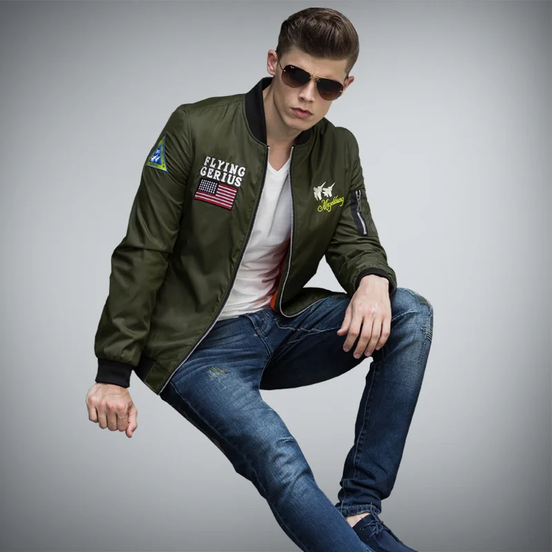 Flight Bomer Jackets Men Hip Hop Streetwear Flight Jacket Mens Military Tactical Coat Malenew Arrival Spring and Autumn Cotton