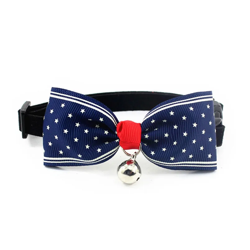 Dog Bow tie Collar With Bells Nylon Dog Accessories For Puppy Cat