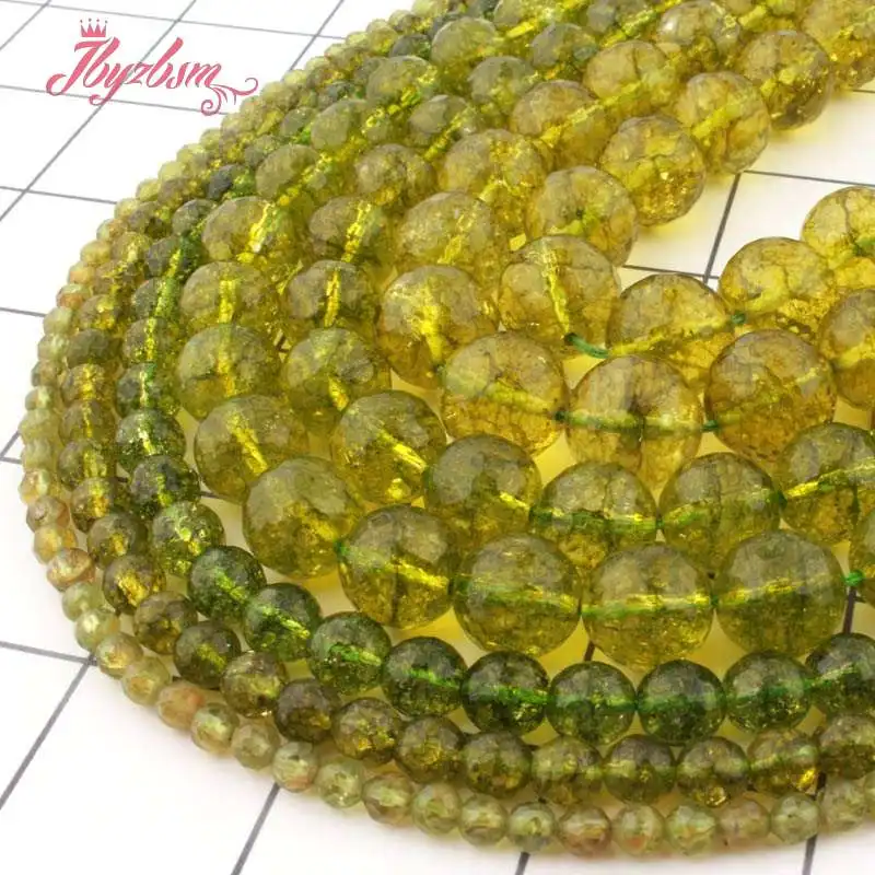 6,8,10,12mm Faceted Round Beads Green Peridot Stone Beads For Necklace Bracelets Jewerly Making DIY Gift 15