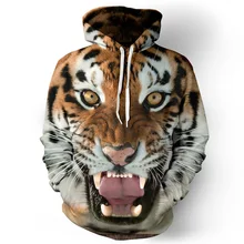 Männer hoodies hip hop sweatshirt lustige 3D Tiger Löwe fashion marke plus größe 3XL hoodie männer trainingsanzug unisex pullover