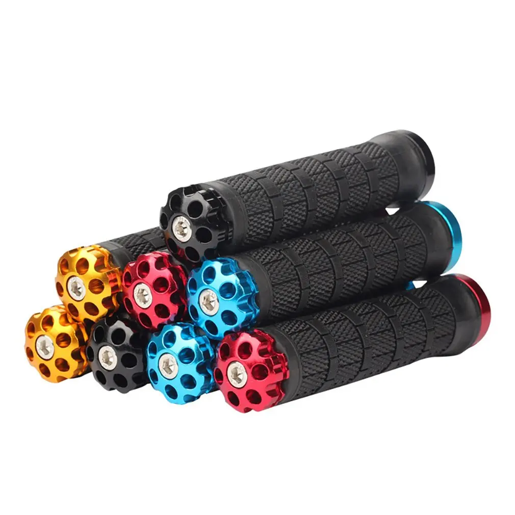 

High Quality Mountain Bike Rubber Grips Aluminum Alloy One Plugs Lock Handles Riding Equipment Accessories