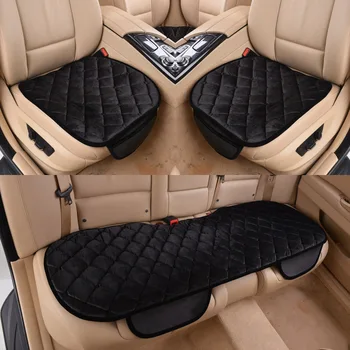 

Car Seat Cover Cushion Winter Universal Front Back Seat Covers Car Chair Pad Car Supplies Square Style Luxurious Warm