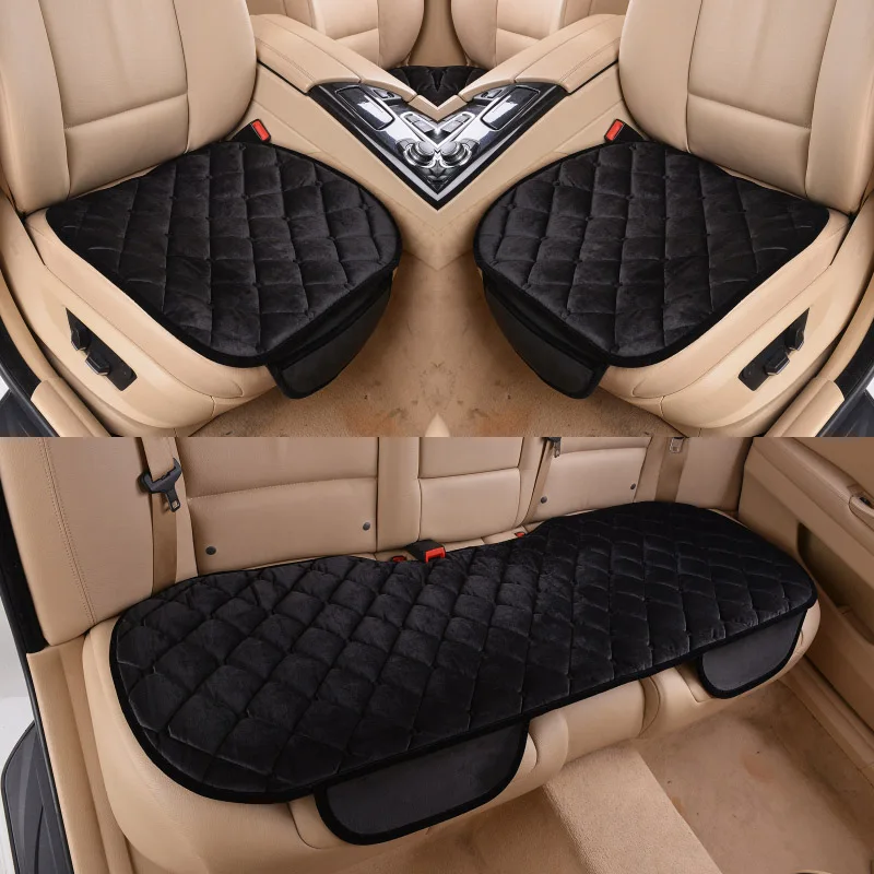 Winter Car Seat Cover Cushion Universal Front Back Seat Covers Car Chair Pad Car Supplies Square
