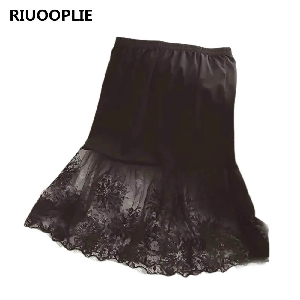 Women Lace Slip Skirt Extender Knee Length Floral Underskirt Petticoat Skirt Women Lace Slip Skirt Extender Knee Length Floral Underskirt Petticoat Skirt