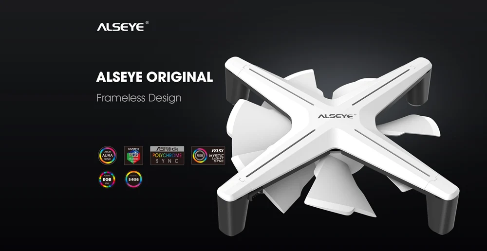 ALSEYE-X12 Ventilador de refrigeração, 120mm Fan, 4