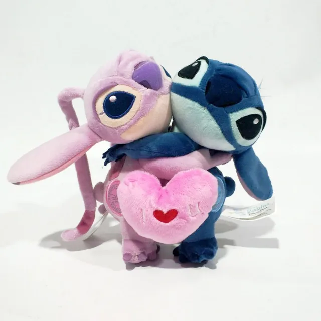 Lilo and Stitch Plush Toys Love Heart Couple Stitch Angel Hug Doll