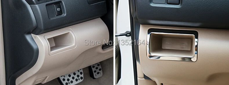 Для Toyota Camry 2012- аксессуары для интерьера, отделка ящика для перчаток, нержавеющая сталь, Стайлинг автомобиля