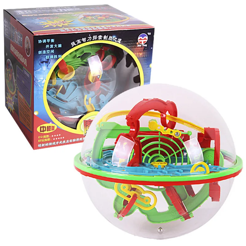 

3D Maze Ball Maze Puzzle Kids Children Spherical Maze Intellectual Ball Balance Game and Puzzle Educational Toy Gift