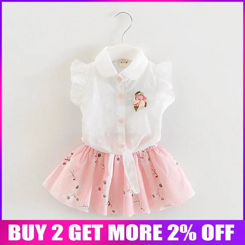 Buy Newborn baby girls dress suits summer todder girls