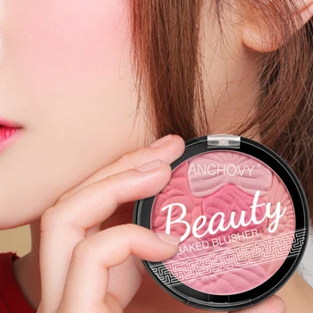 

3 Style 5 Color Petal Blush Palette Pigment Mineral Waterproof Pink Makeup Natural Palette Press Makeup Foundation Q1