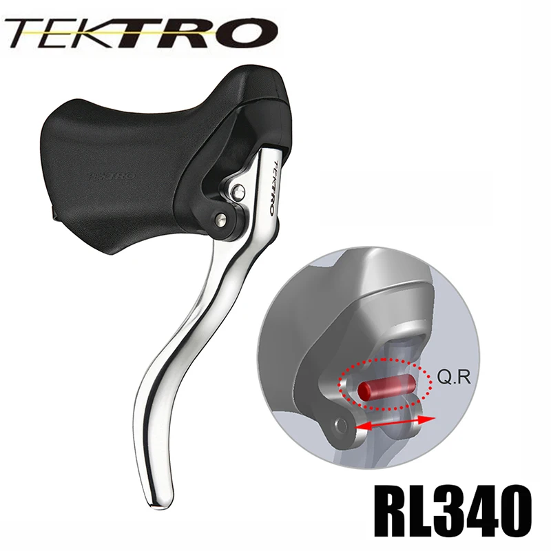 TEKTRO RL340 320 г/пара, для шоссейного велосипеда, алюминиевый Аэро рычаг, быстросъемный механизм с резиновым капюшоном для руля 23,8-24,2 мм