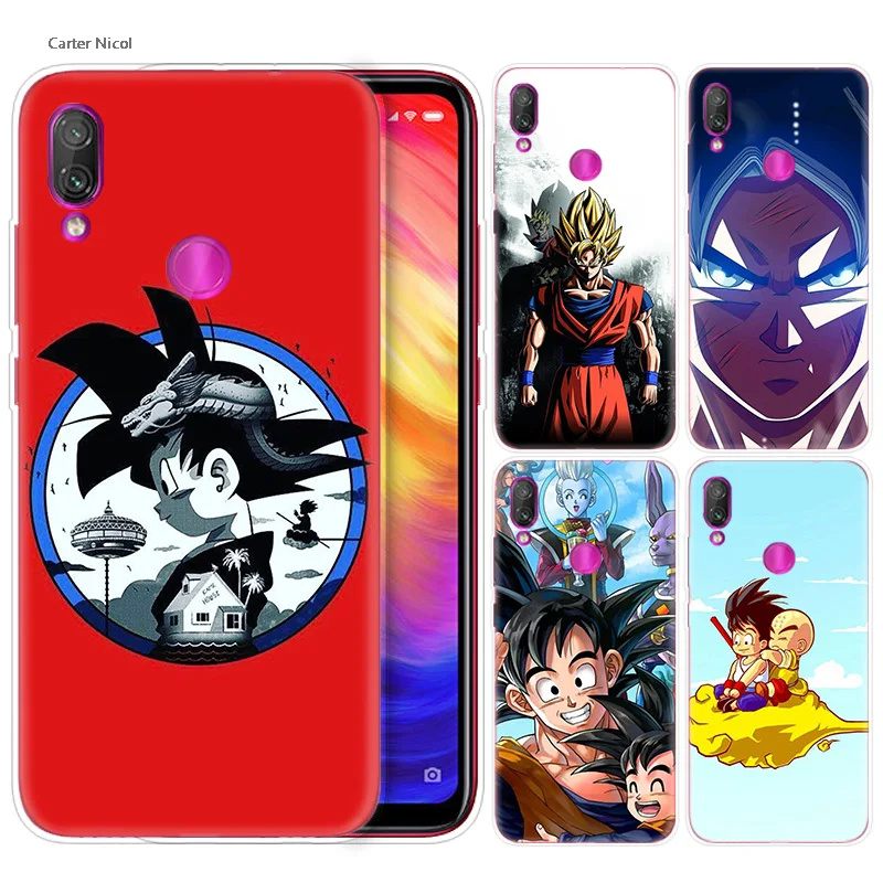 

Silicone Case for Xiaomi Redmi Note 7 6 5 Plus Mi A2 8 Lite Pro Prime Play Phone Cases Cover Dragon Ball Z Anime Goku Super Draw