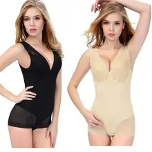 Womens Seamless Abdomen Full Body Shaper Slimming Waist Underbust Cincher Suit