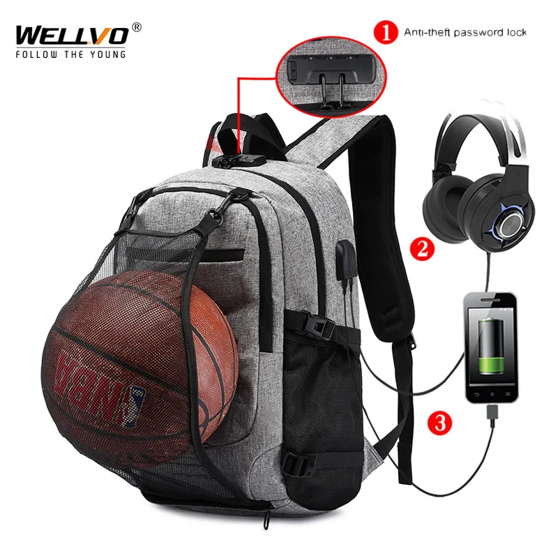 Waterproof USB Anti theft Backpack Mens Laptop Backpacks For School Bags Male Travel Backpacks ...