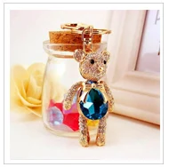 Fashionable Accessory Key Ring Shiny Rhinestone Decoration Fish Shape Pendant Keychain Glitter Phone Car Wallet Bag Keychain