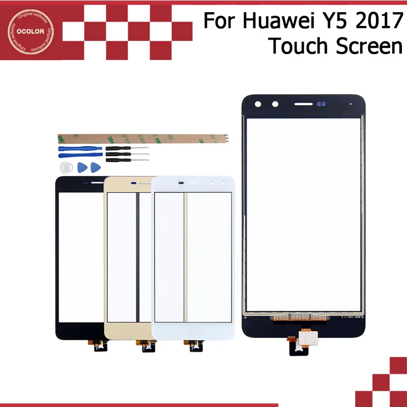 

ocolor For Huawei Y5 2017 Touch Panel Touch Screen Digitizer Sensor Replacement For Huawei Y5 2017 Mobile Phone+Tools+Adhesive