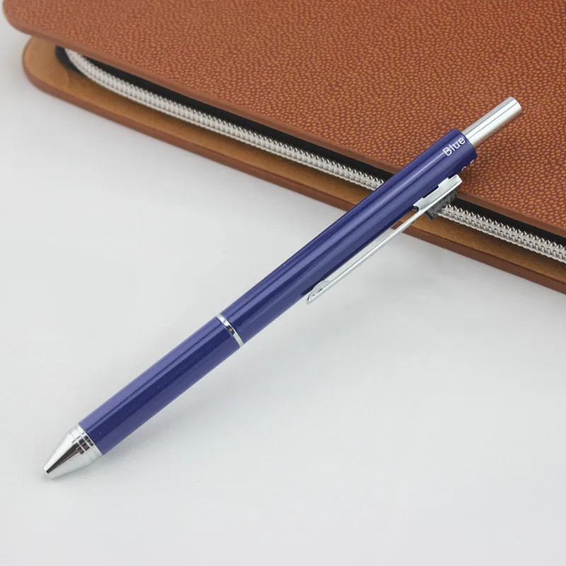 

Business 0.7mm Ballpoint Pen Black Blue Red metal Pressing Pen School Stationery Office School Supplies Cute pencil Stationery