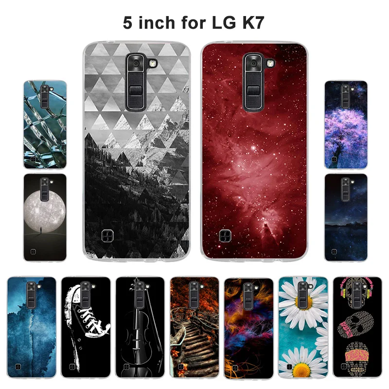 Shell For LG Tribute 5 / K7 Back Case Cover Scape Painted Cell Phone Cases for K330 Coque Transparent Funda | Мобильные телефоны и